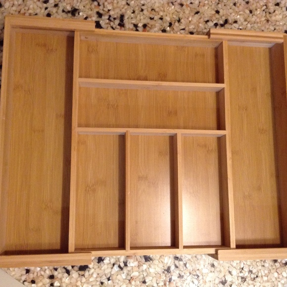 Other - Expandable Bamboo Silverware Drawer Desk or Jewelry Organizer 7 Compartments